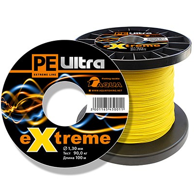 Линь AQUA PE ULTRA EXTREME D1.3мм желтый