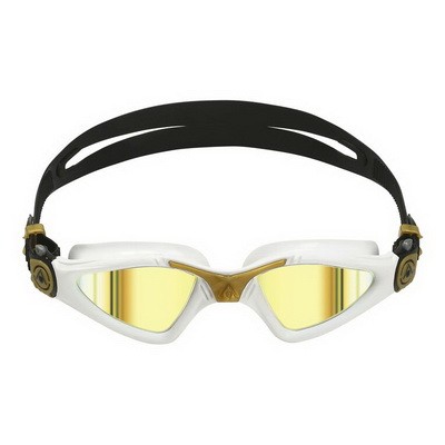 Очки для плавания AquaSphere KAYENNE  NEW золотые зеркальные линзы Titanium white/gold