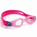 Очки для плавания AquaSphere MOBY KID  NEW прозрачные линзы pink/white buckles
